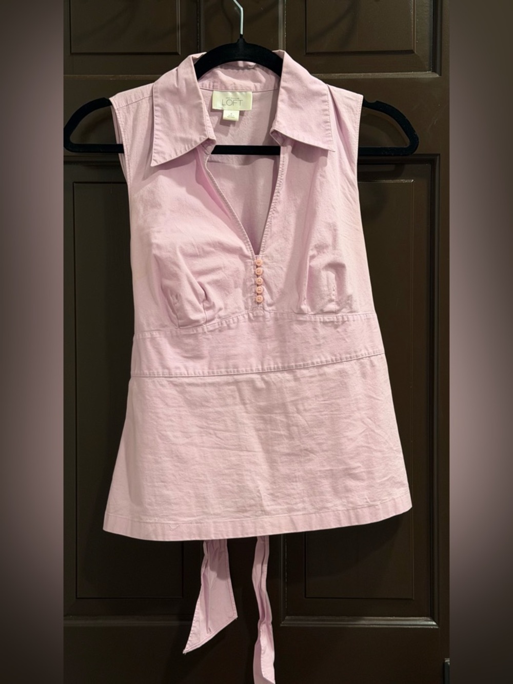 Ann Taylor Pink Collared Blouse